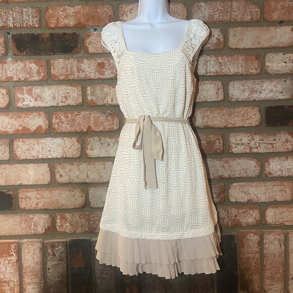 C. Luce Dresses & Skirts - C. Luce Cream Lace Textured Dress NWOT Size M